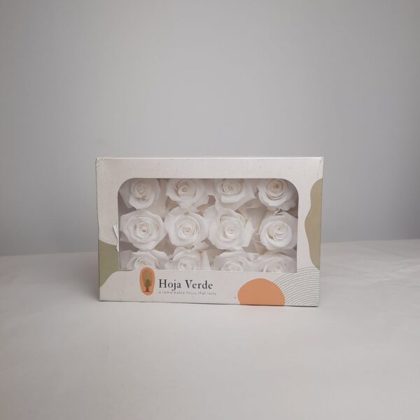 12pcs. Roses blanc